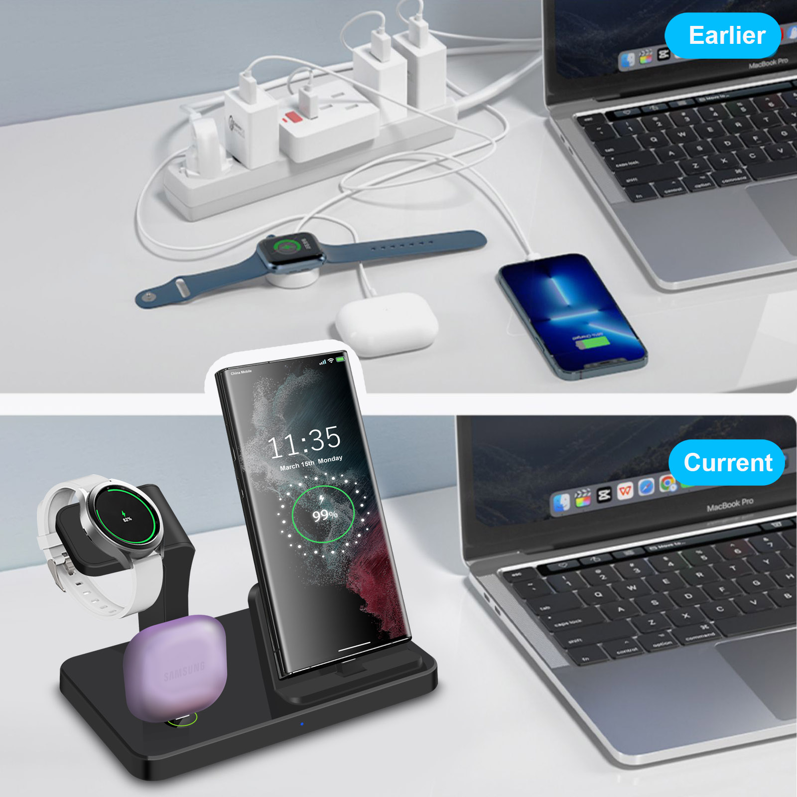 Настольная док-станция 3 в 1 с – обзор и цена Watch Charging Dock